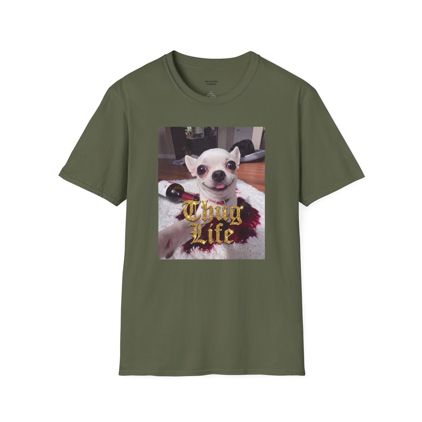 Jeffy’s Wine Spill T-Shirt – Funny Chihuahua 'Thug' Tee