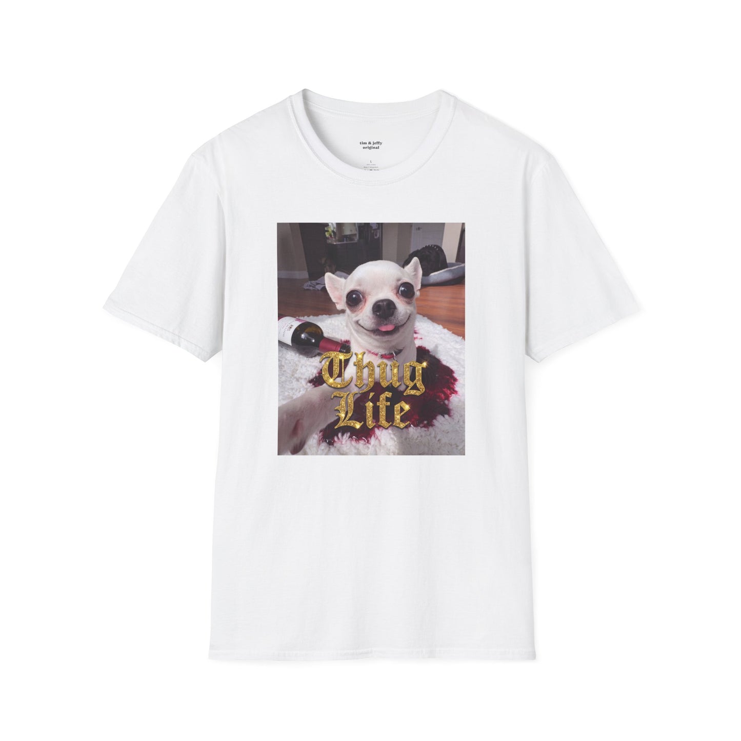 Jeffy’s Wine Spill T-Shirt – Funny Chihuahua 'Thug' Tee