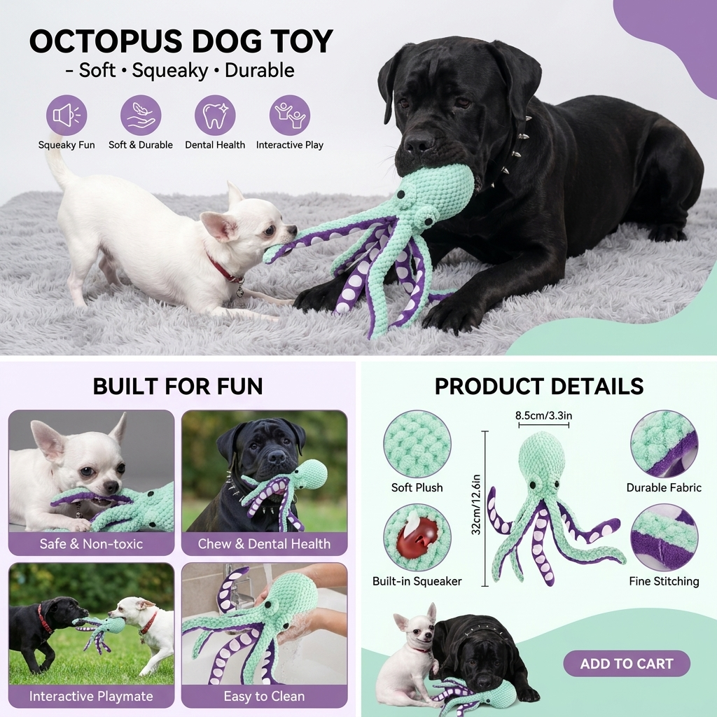 Interactive Pet Dog & Cat Teeth Cleaning Chew Toy
